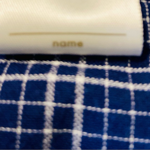 Hanna Andersson 75cm 12-18mo Blue Checkered Collared Button-Up Shirt - Picture 2 of 6